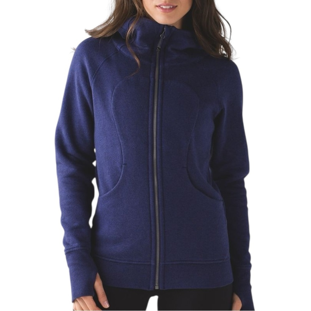 Lululemon Scuba Hoodie III Heathered Emperor Blue Size 8